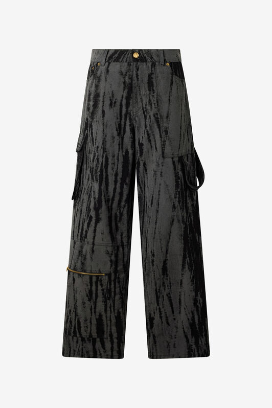 RC Black Jeans in Striated Effect Denim Noir VWJ250-DE013