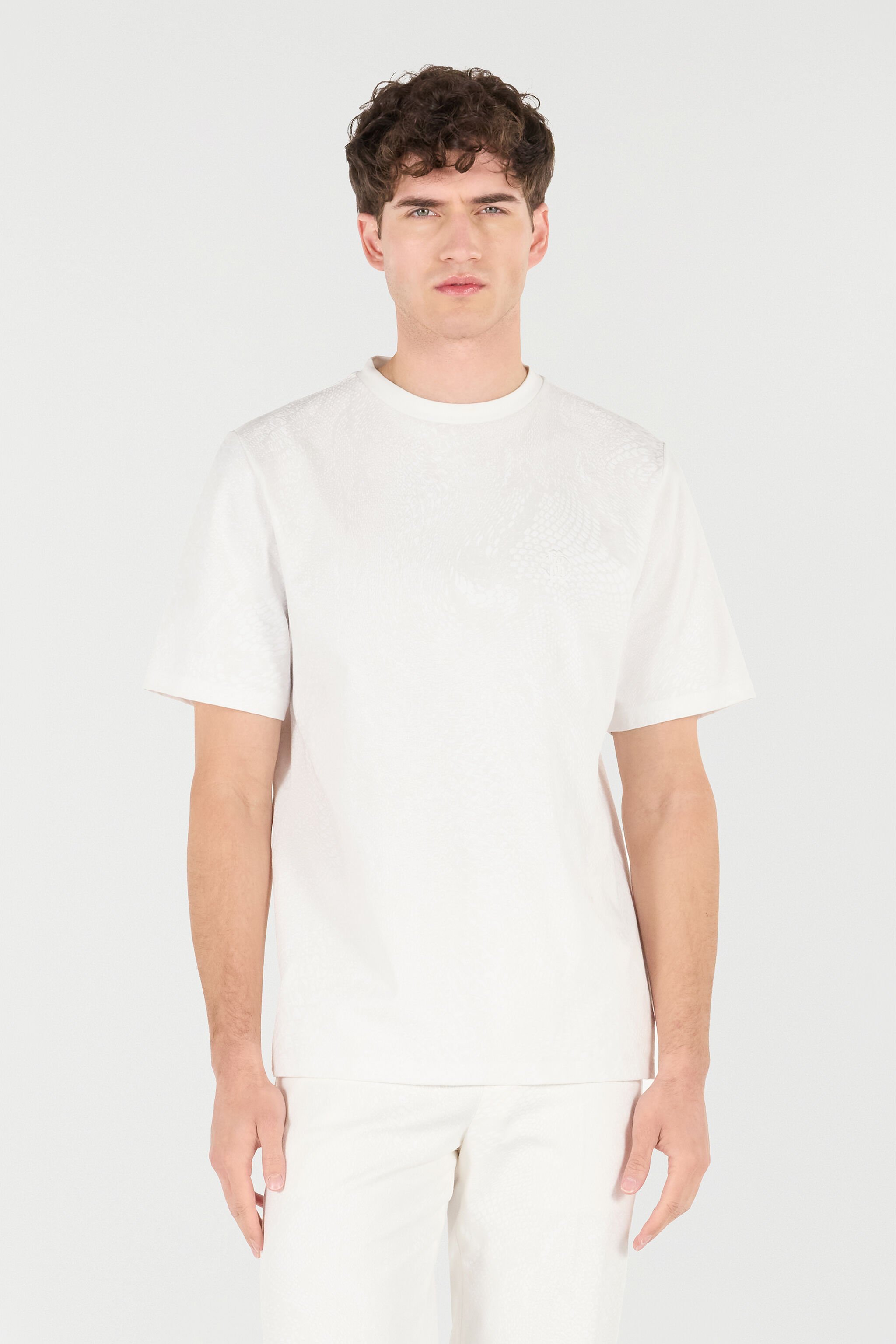 RC Snake Scale-Print T-Shirt White URT61G-3PN53