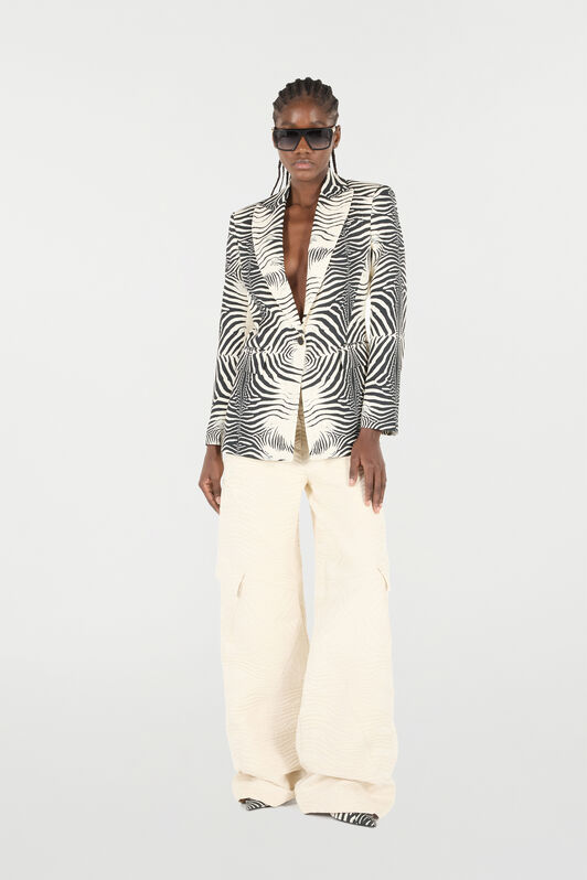 RC Blazer À Imprimé White Tigresse Noir/Blanc UKT401-ORN49