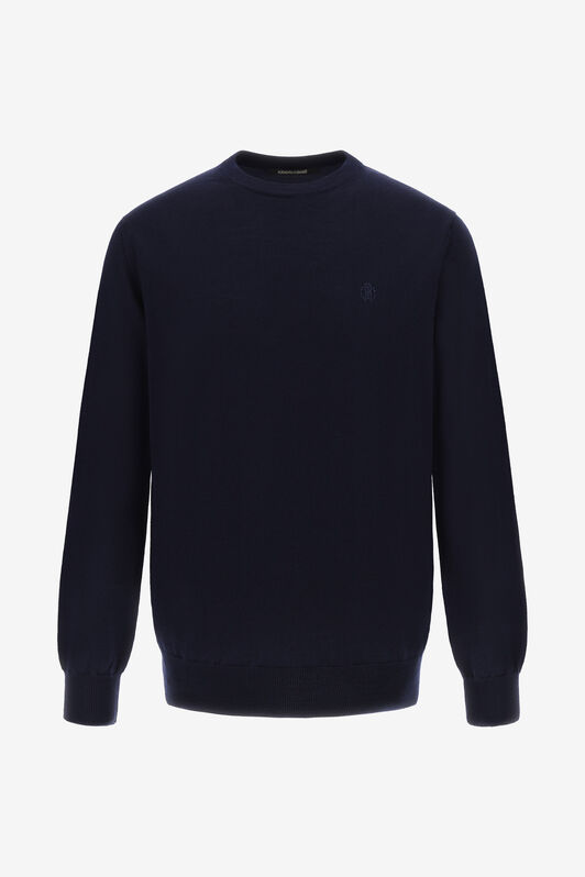 RC Crewneck sweater with RC Dark blue NOM01B-MQ030