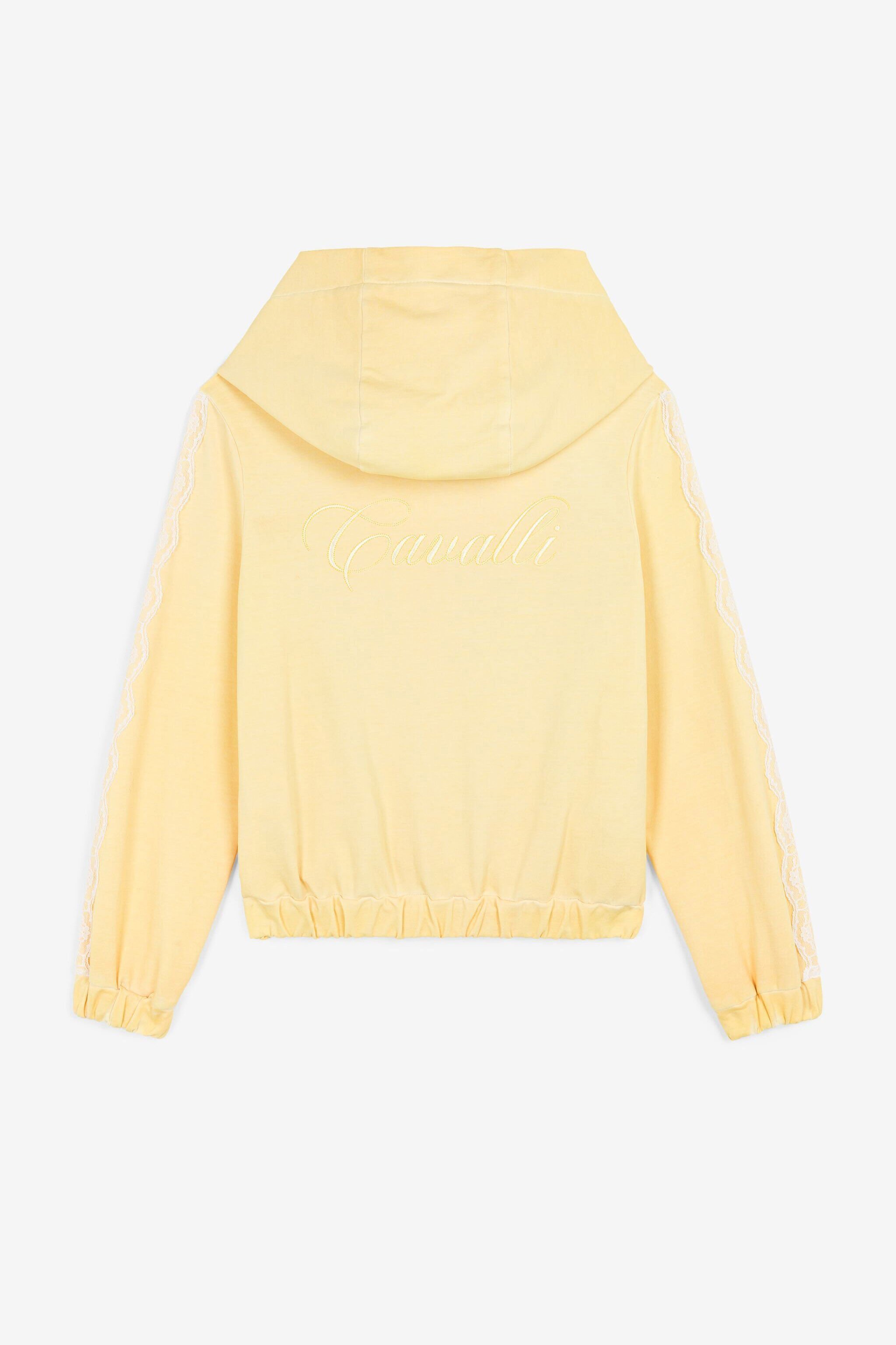 JU Felpa con inserti in pizzo Giallo OJT904-ISA2J