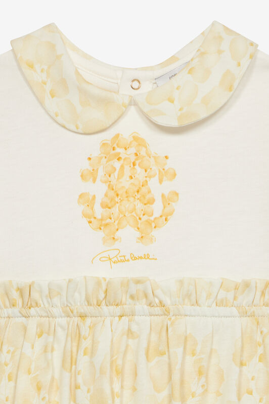 JU Abito Monogram RC E Stampa Floreale Giallo UJT104-JD001