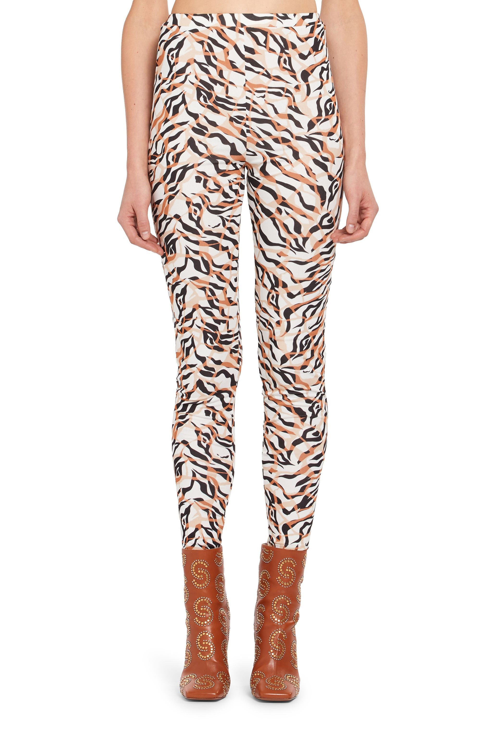 RC Legging à imprimé Micro Tiger Twiga Blanc IWT208-7HR37