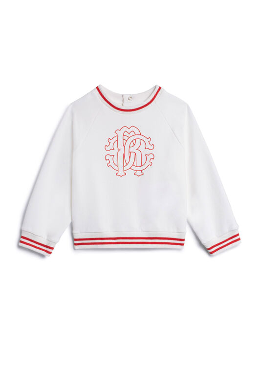 JU Felpa con Monogram RC MILKY WHITE IJT927-CF042