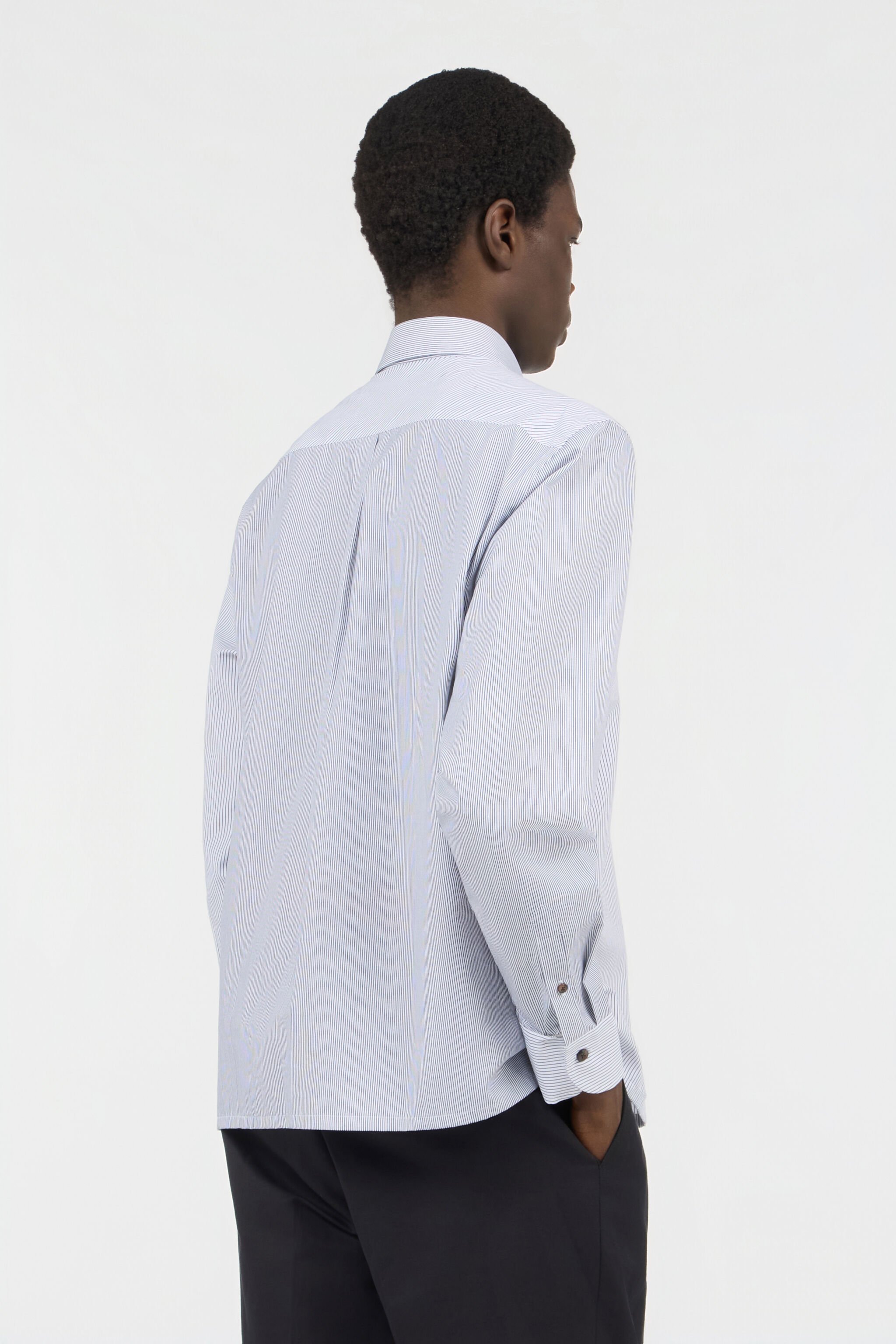 RC Camisa De Rayas Con Monogram RC WHITE/BLACK SOT70F-CH100