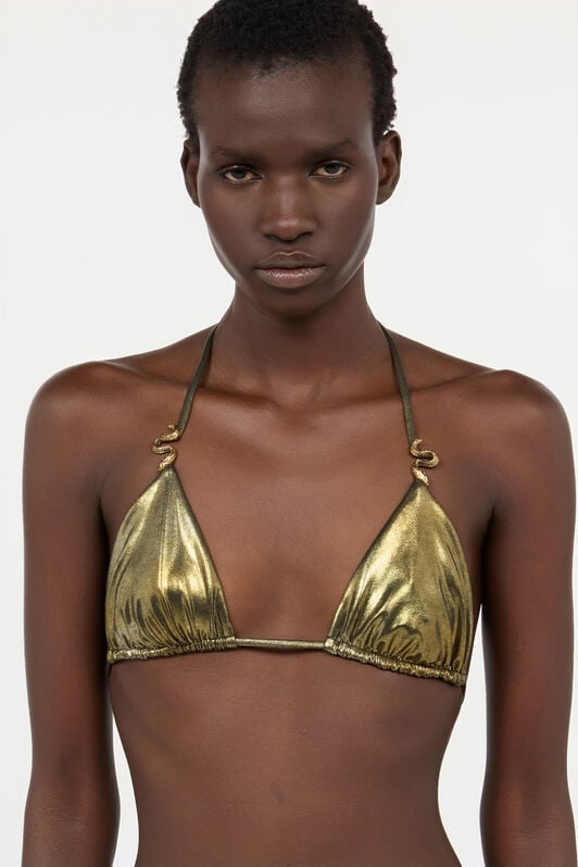RC Gold Bikini Top with Serpents GOLD WWW012-JE032