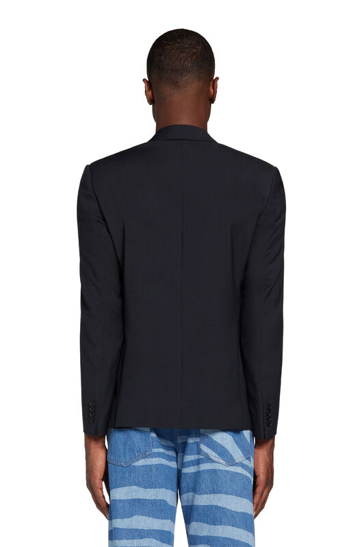 RC Virgin Wool Single-Breasted Blazer Dunkelblau FST402-GA065