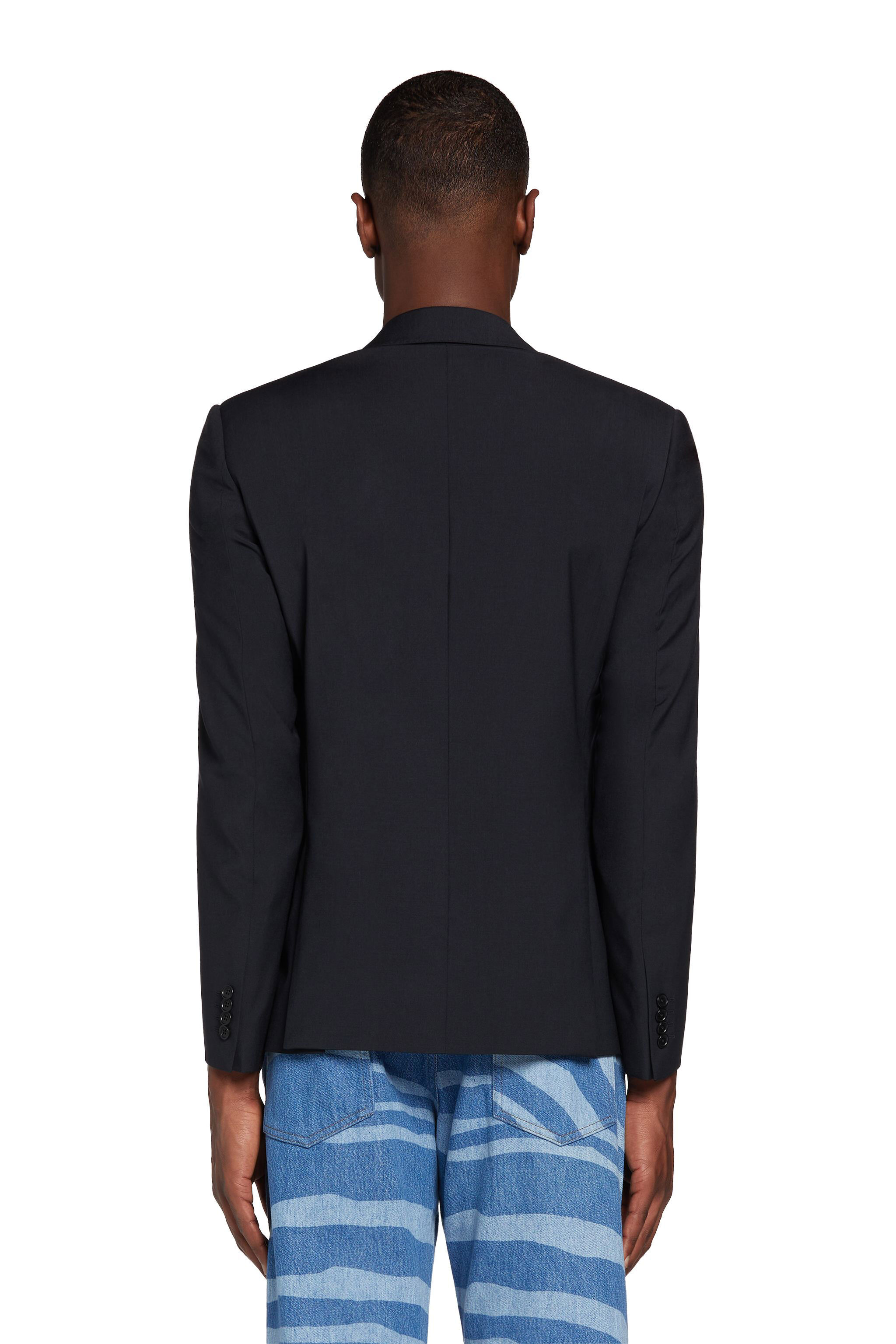 RC Virgin Wool Single-Breasted Blazer Dunkelblau FST402-GA065