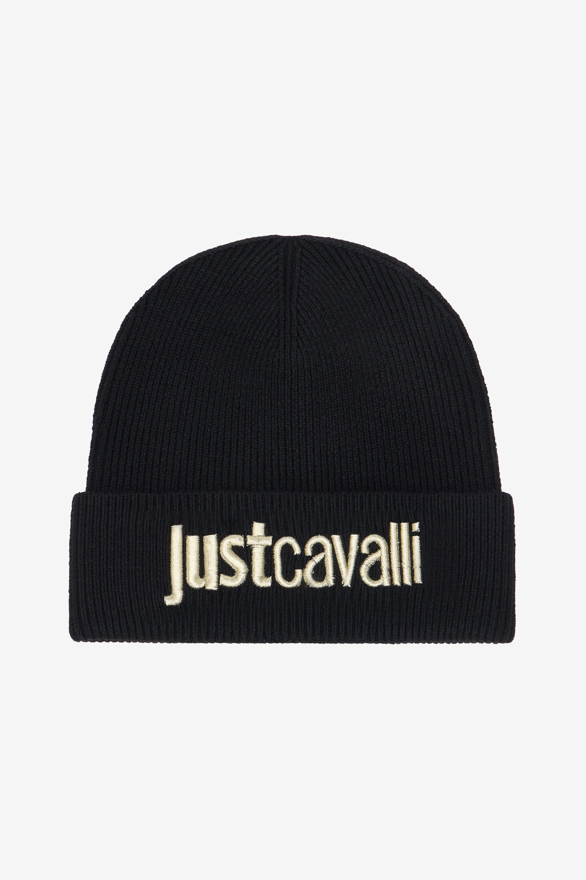 JC Black Wool Blend Beanie BLACK+GOLD FERRAGNI RRA002-RR048