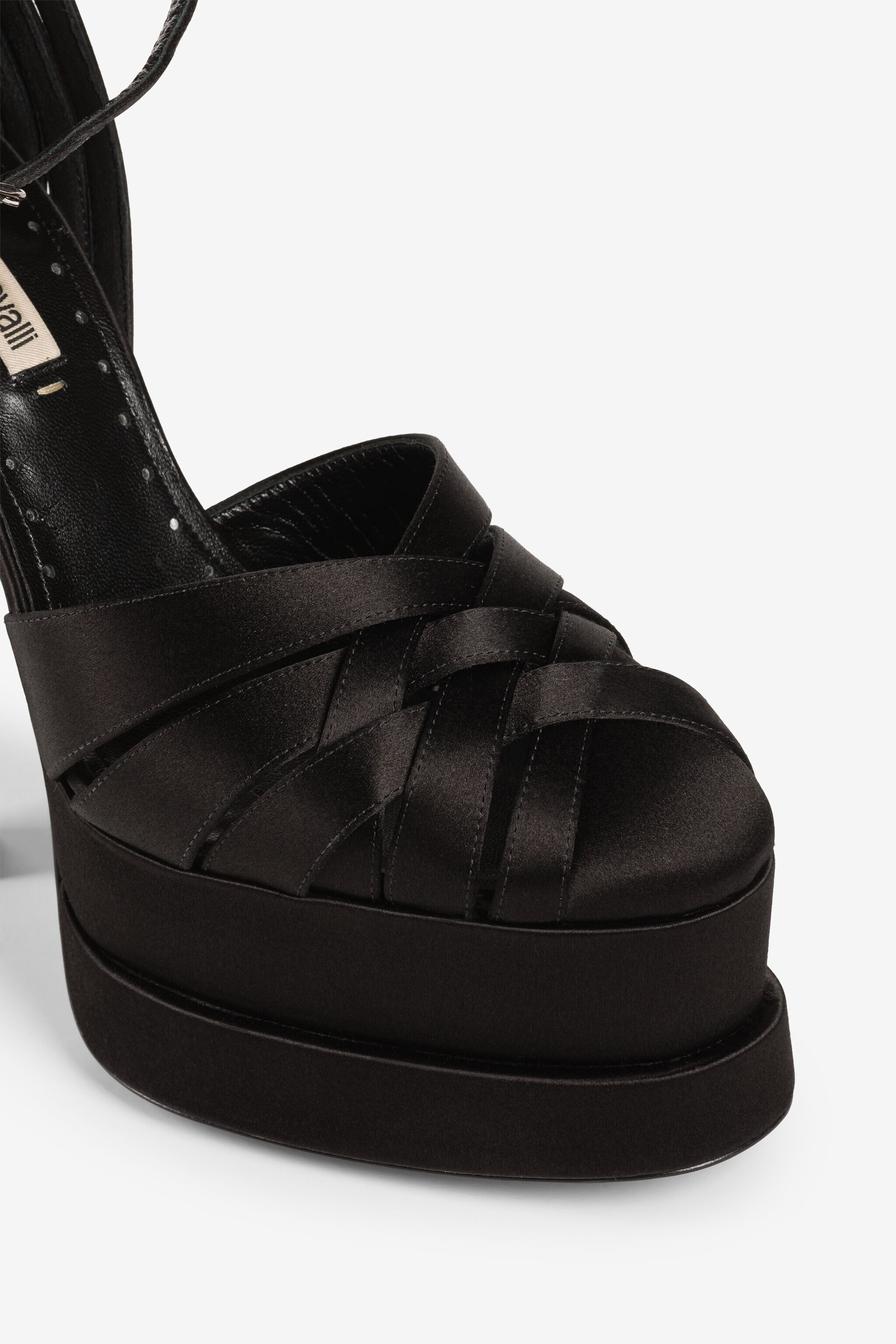 Black caged sandals cheap