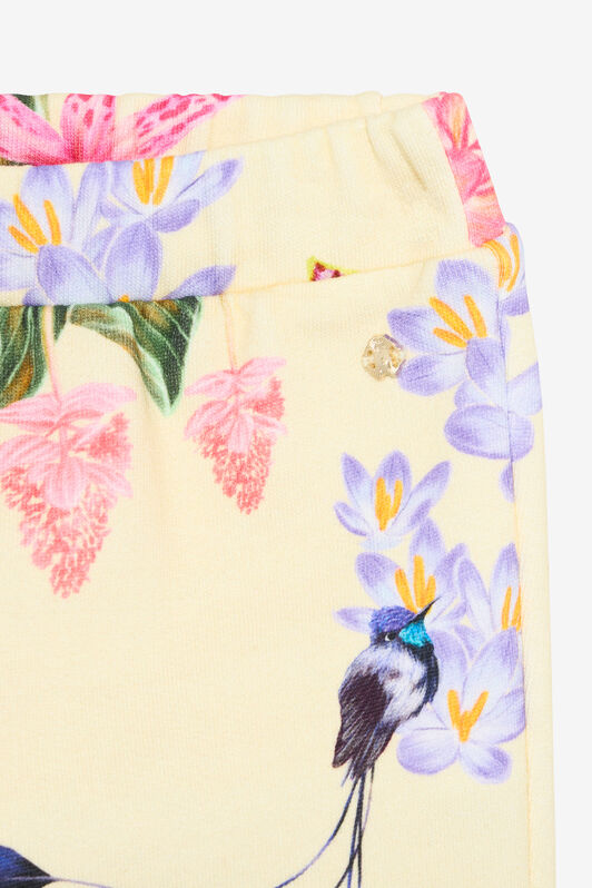 JU Yellow Track Pants with Tropical Print YELLOW VJT204-5OP32