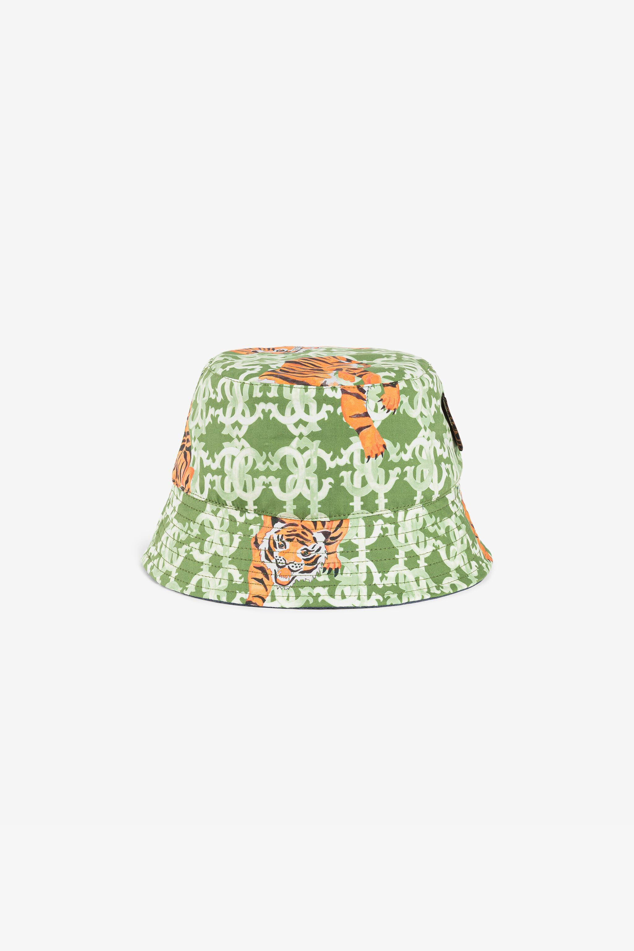 JU Sombrero de pescador con tigre estampado Military Green QJZ013-CIG32