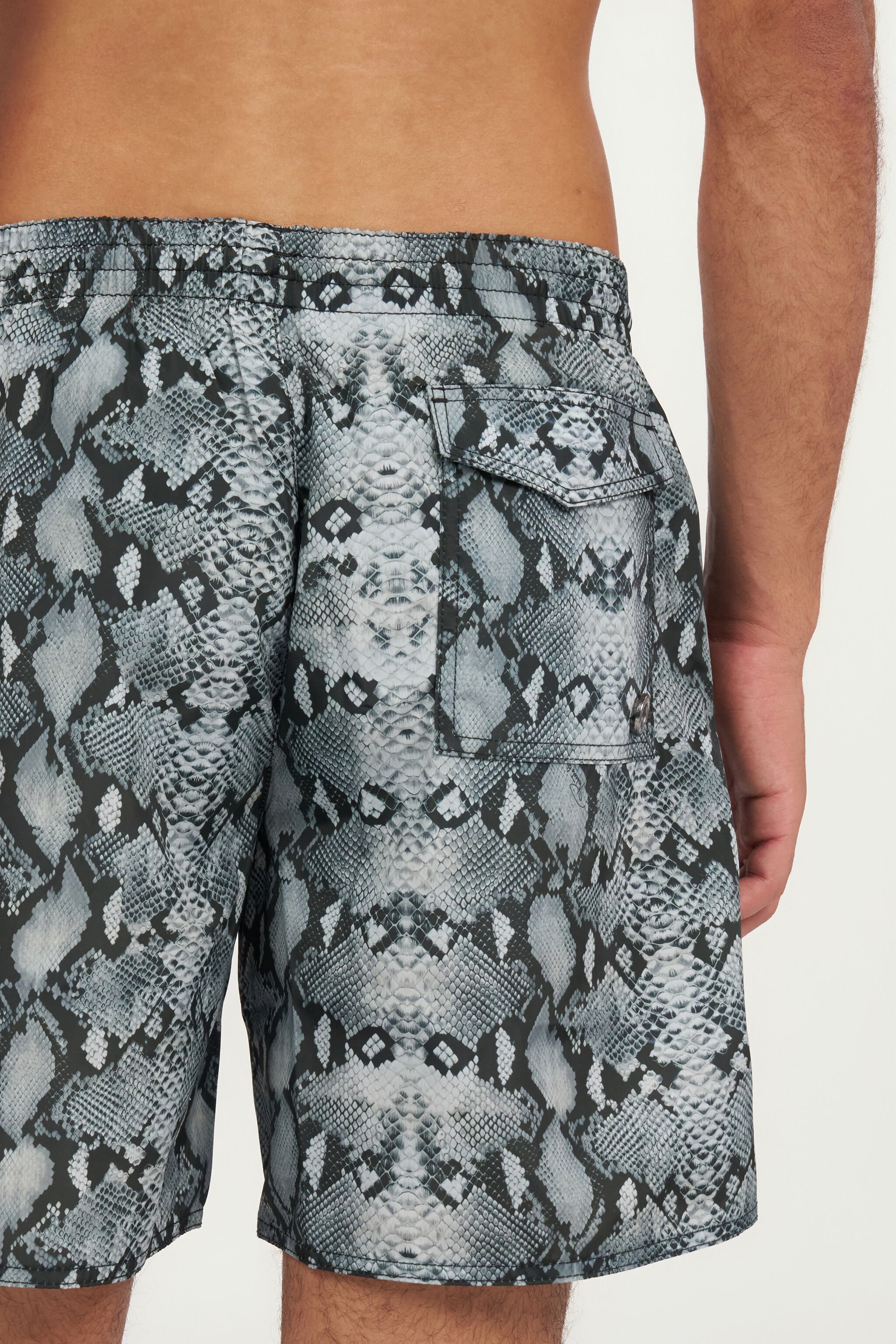 RC Bañador Corto con Estampado de Serpiente RC Bañador Corto con Estampado de Serpiente GREY QOH00A-4GE01