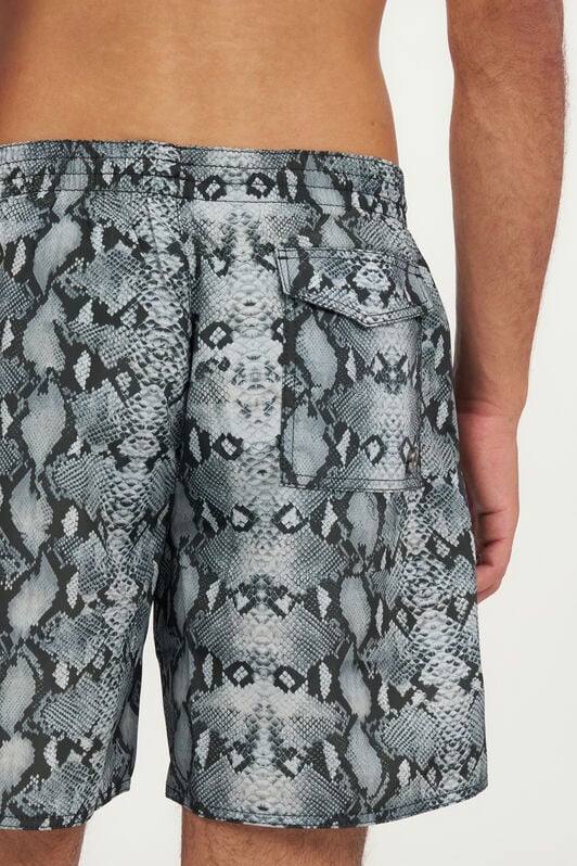 RC Bañador Corto con Estampado de Serpiente RC Bañador Corto con Estampado de Serpiente GREY QOH00A-4GE01