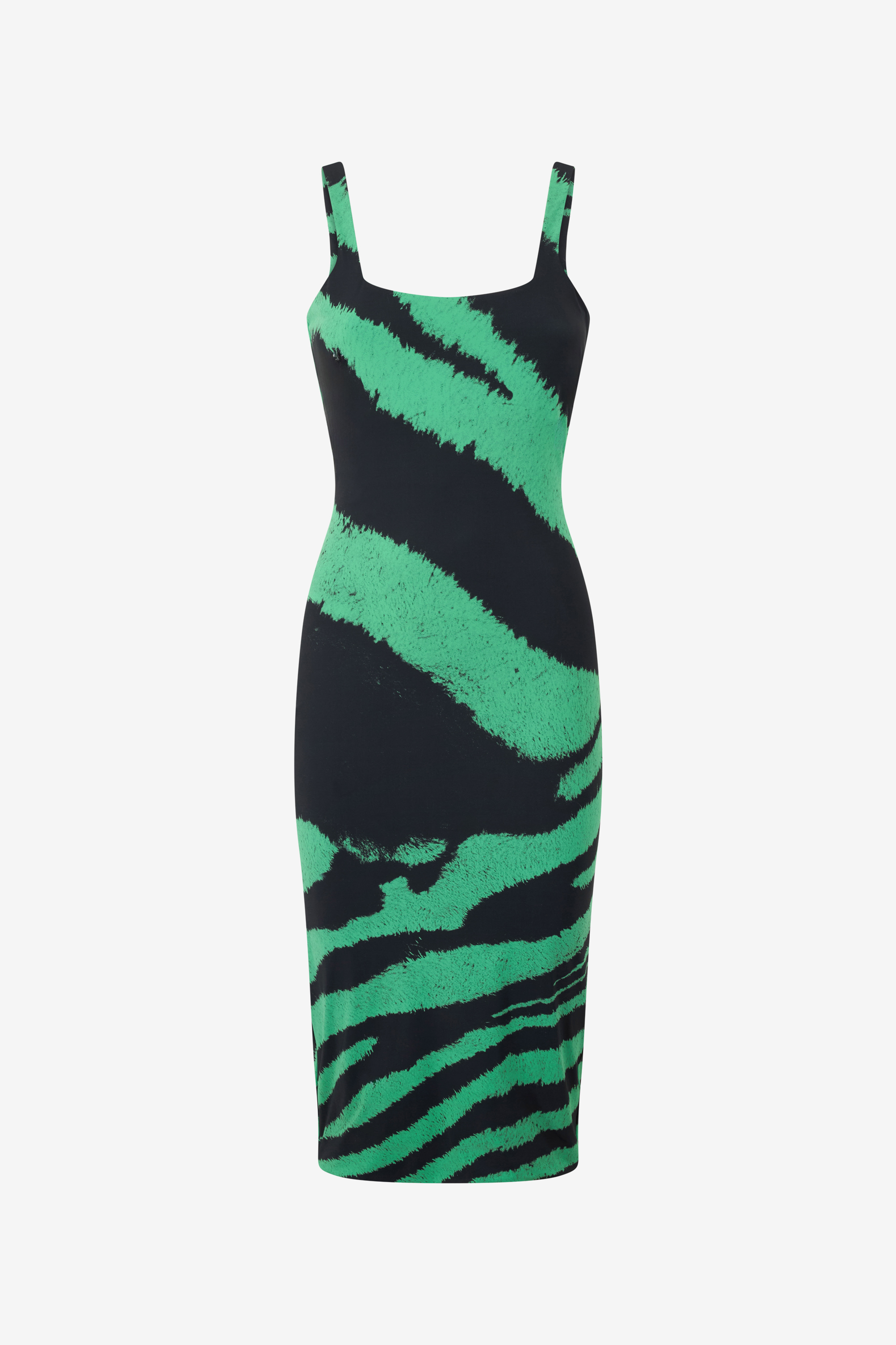 RC Midi dress with Zebra Tribute print Green UWT139-OOP26