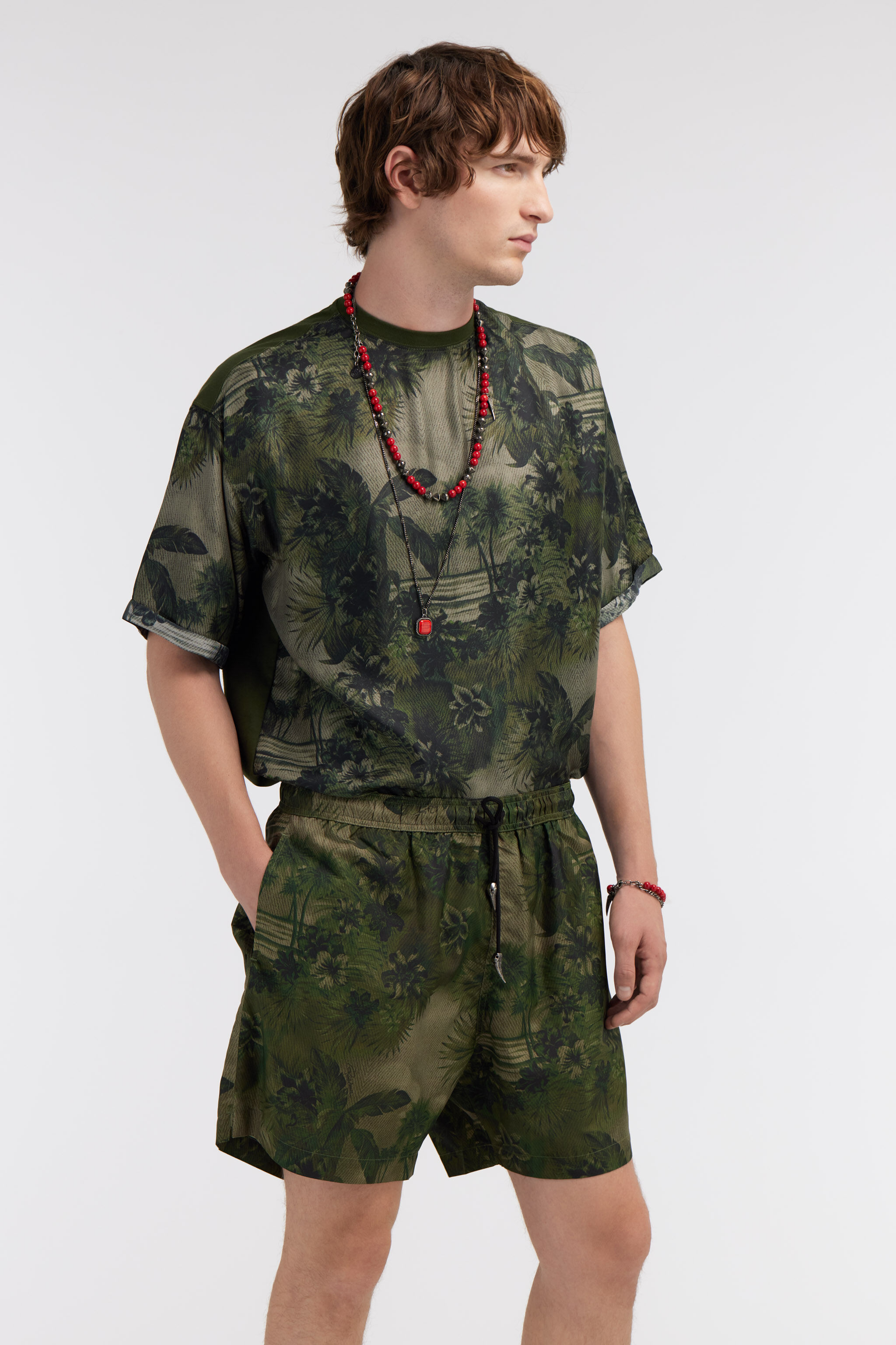 RC Swim shorts with print Dunkelgrün SYH00A-5RF73