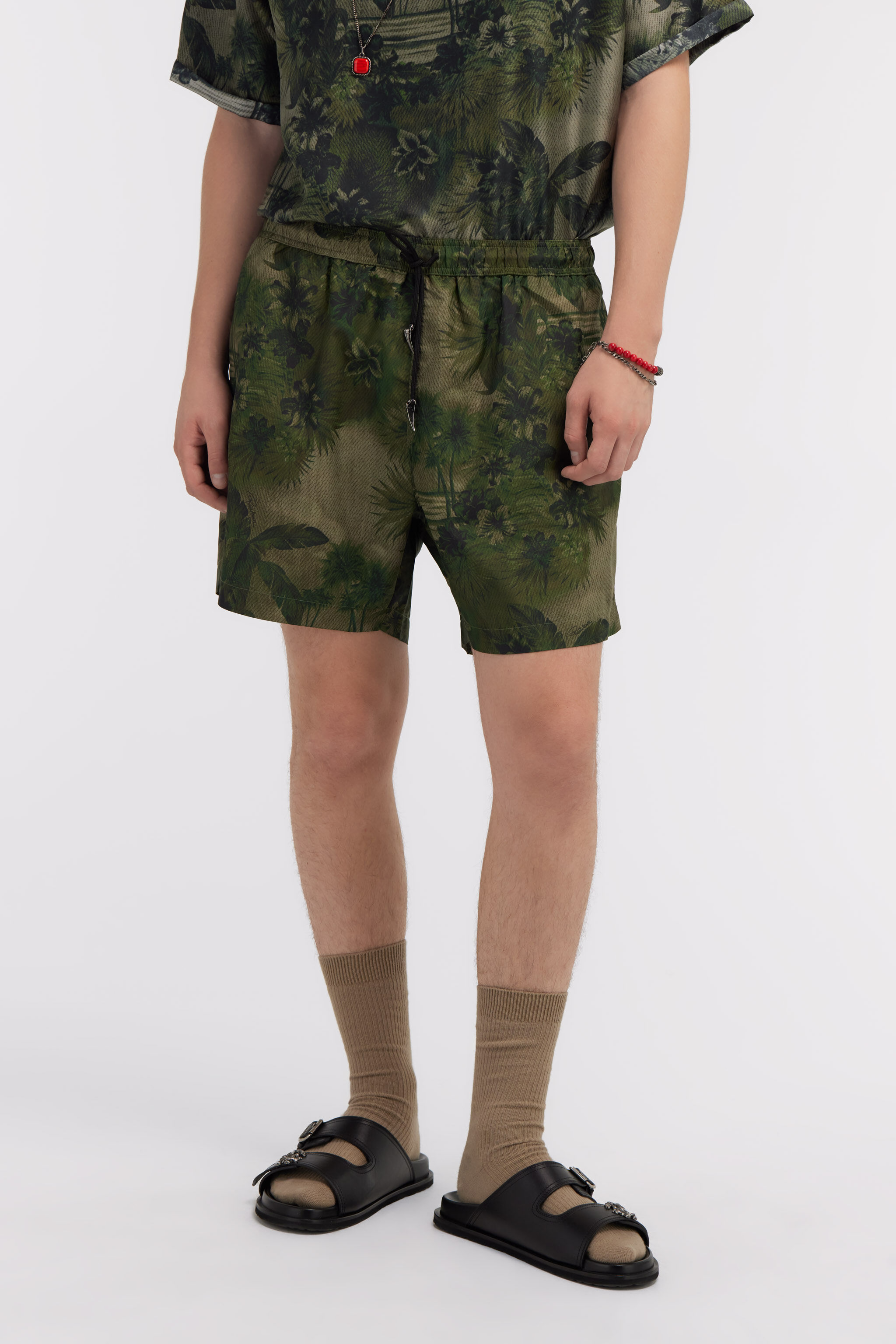 RC Swim shorts with print Dunkelgrün SYH00A-5RF73