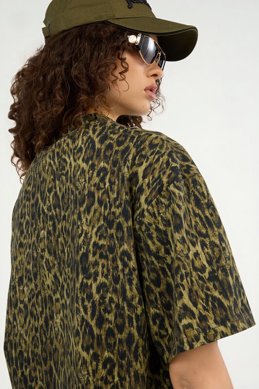 JC Leopard Print T-Shirt VERDE 185 VFT185-VF308