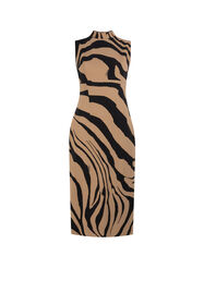 ${brand} Tiger-Print Sleeveless Dress ${colorDescription} ${masterID}