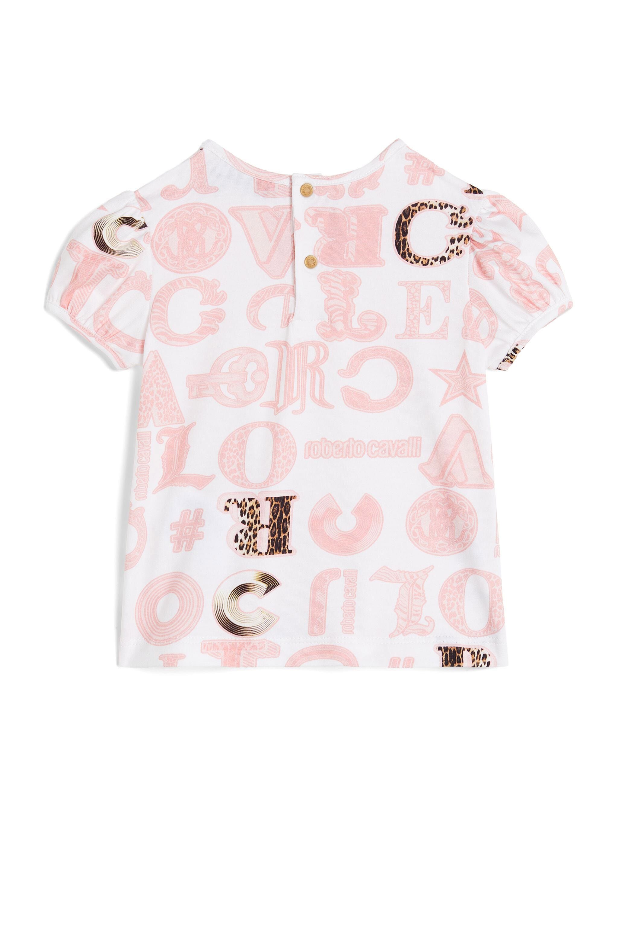 JU T-shirt con stampa Cavalli Mania Rosa MJT644-JBB68