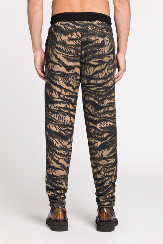 RC Animal-Print Cotton Track Pants Dark green/Black RRT25D-5OH79