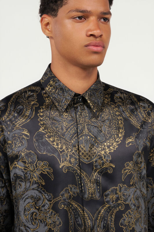RC Ornamental Black Print Shirt BLACK WRT712-SZR36