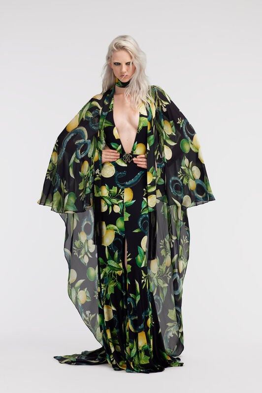 RC Lemon print kaftan RC Lemon print kaftan Black SKT122-JRI89