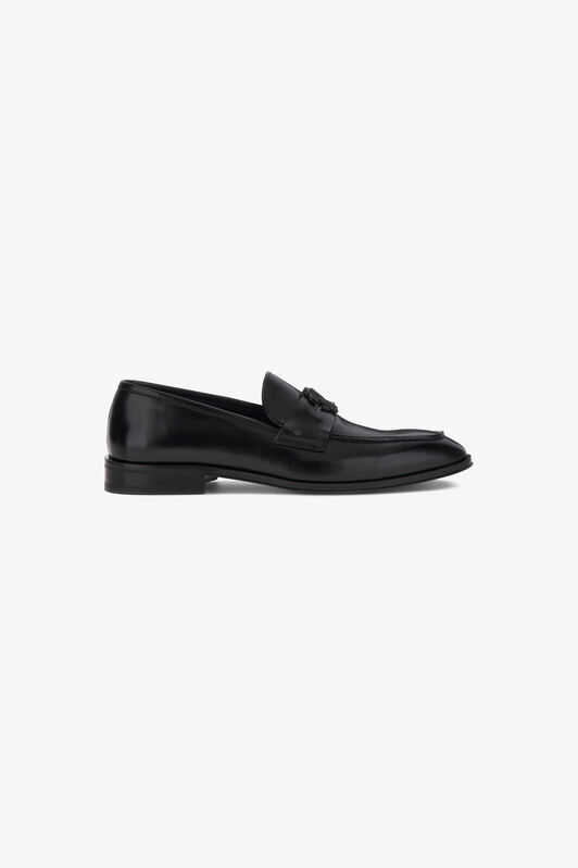 RC Loafers with Monogram Mirror Snake Black RRS022-PZA84
