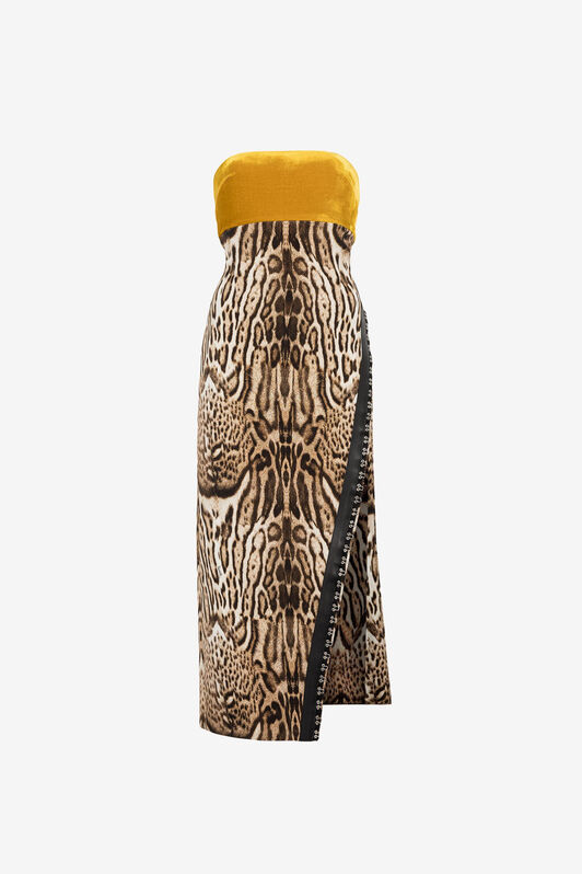 RC Ocelot-Print Dress RC Ocelot-Print Dress Light Brown PWT100-7OF33