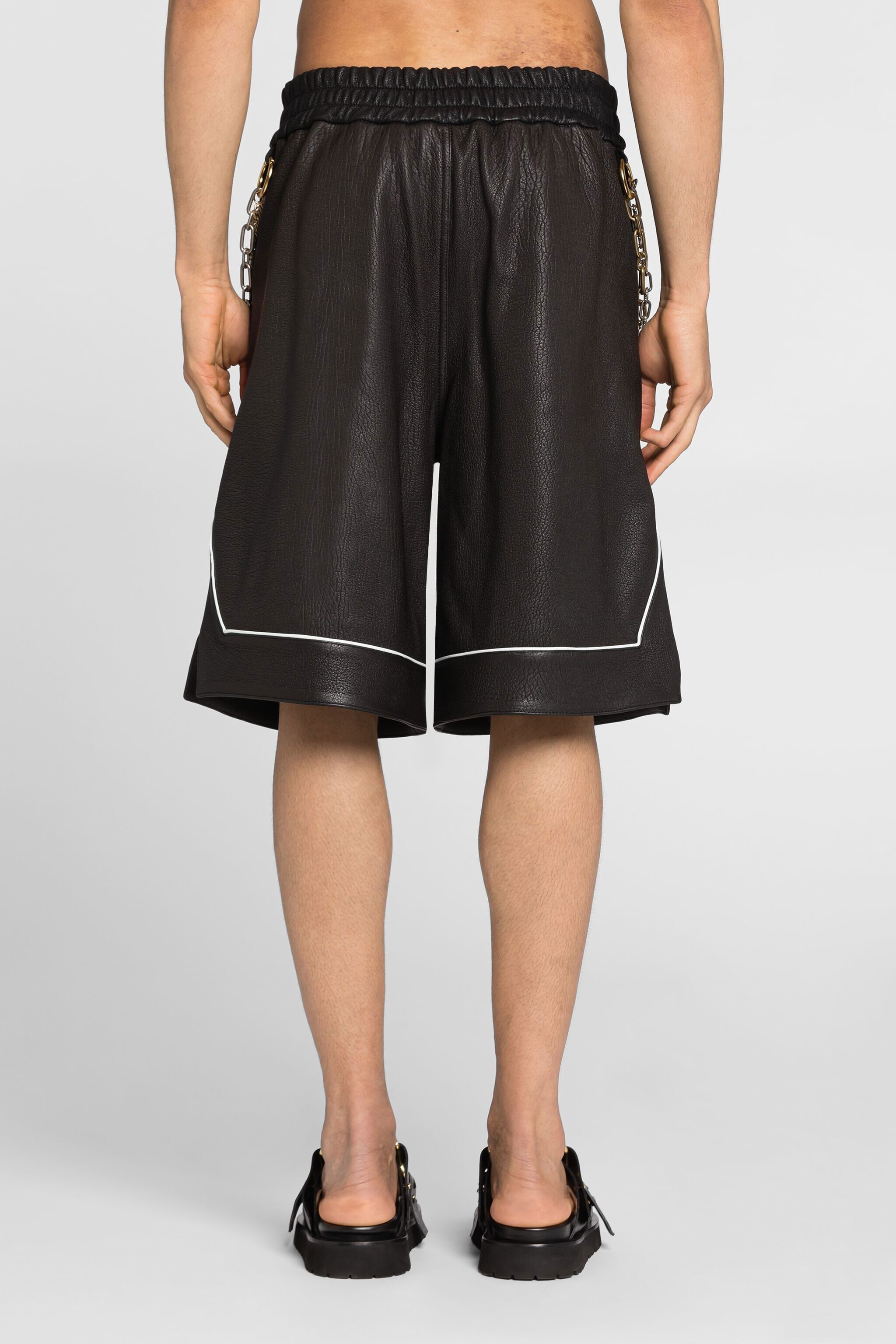 RC Shorts in pelle con zanne Nero ONP210-PN002
