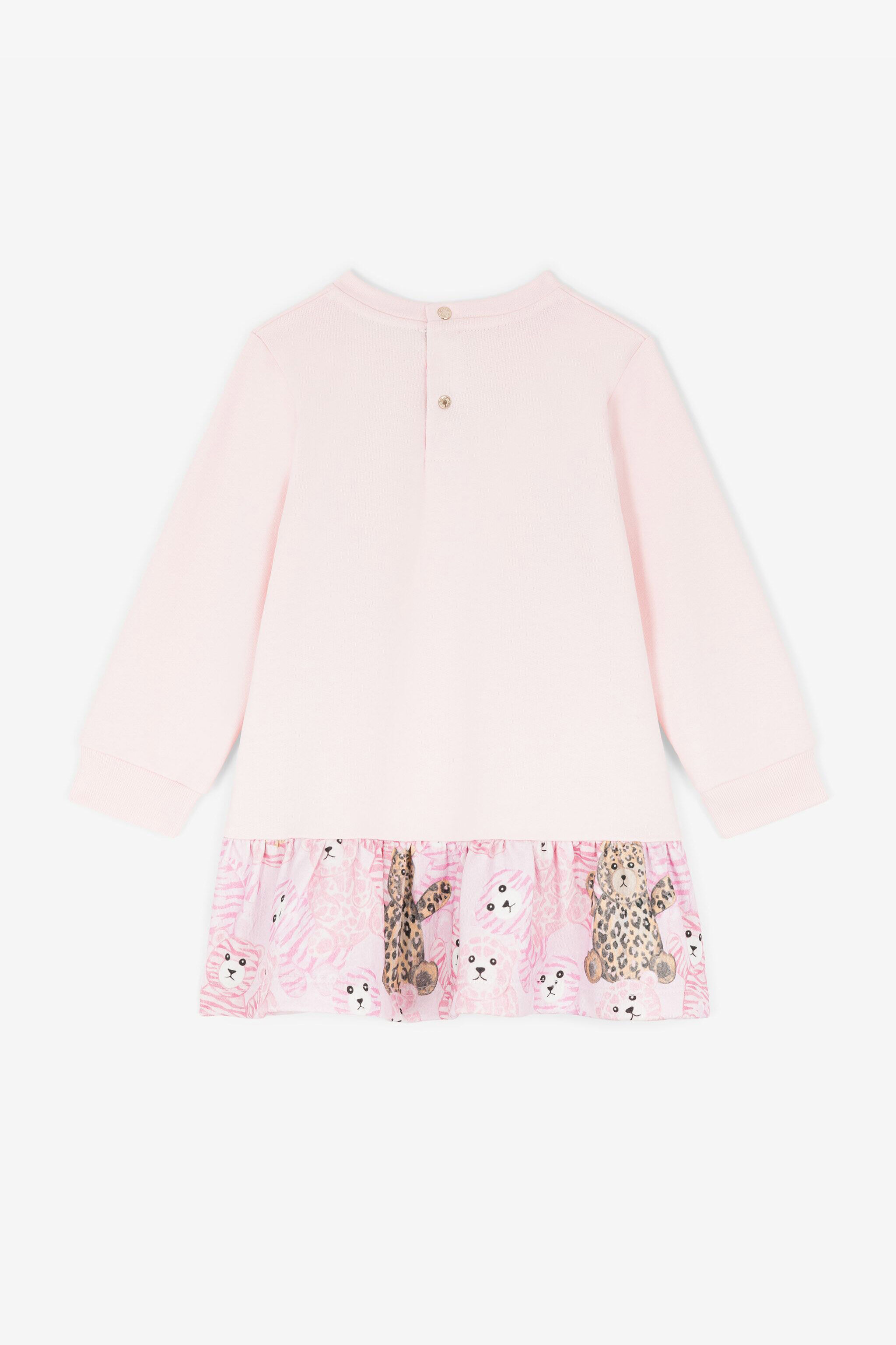 JU Pulloverkleid mit Teddy-Print Rosa RJT112-CF050