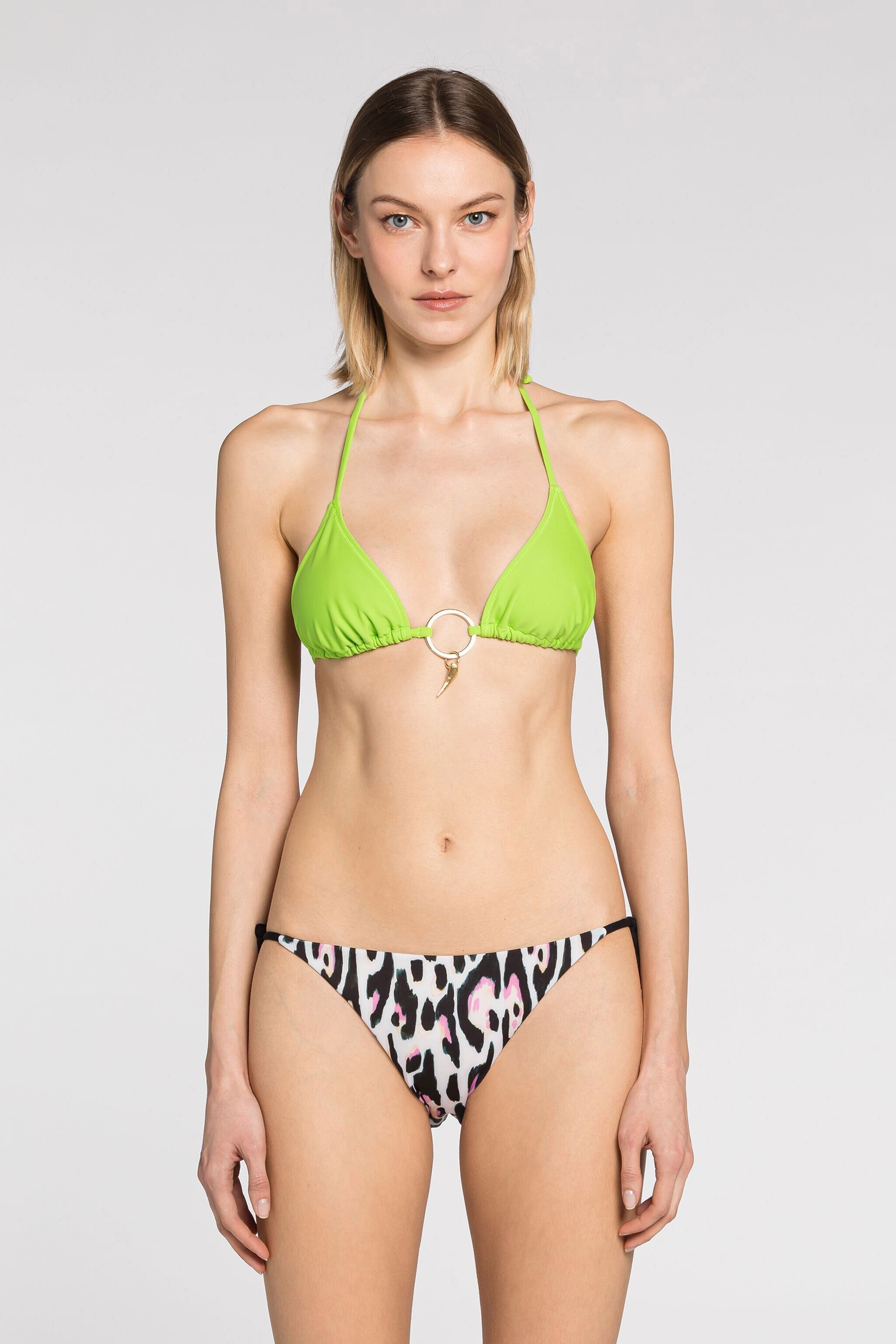 RC Haut de bikini à ornement Tiger Tooth Vert clair QKW00G-LL002