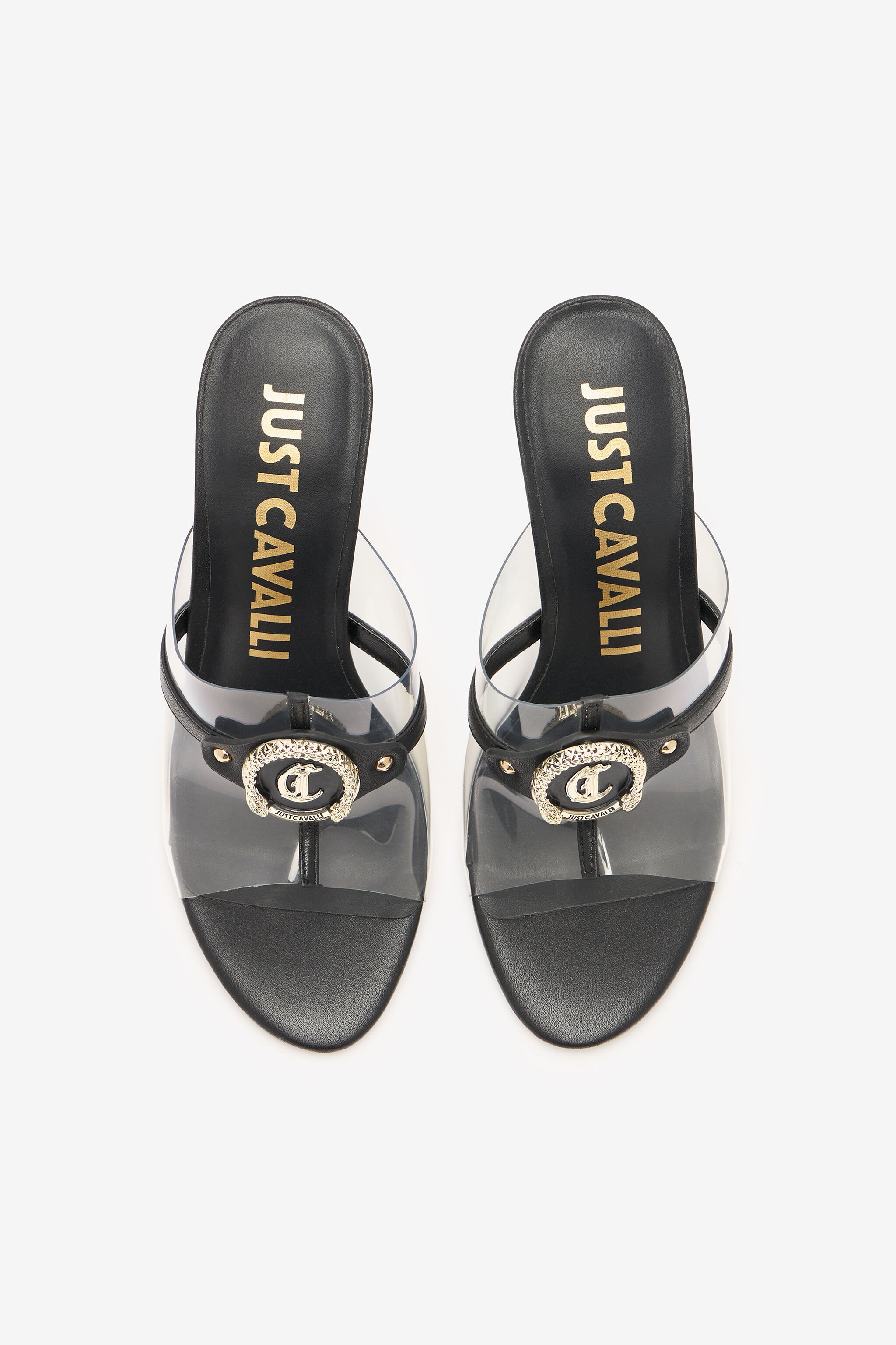 JC Sandali Con Tomaia Trasparente Nero UFS061-UF383