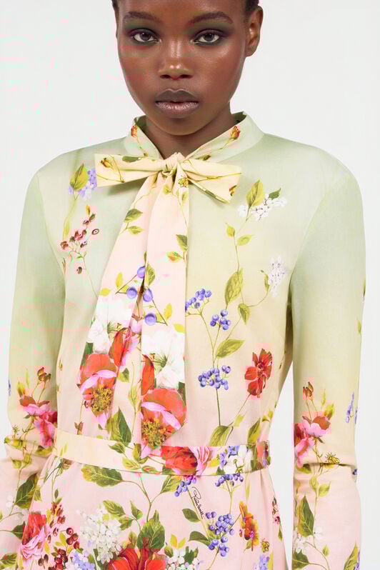 RC Mini Abito con Stampa Miami GREEN/FUCHSIA WQT104-3AR32