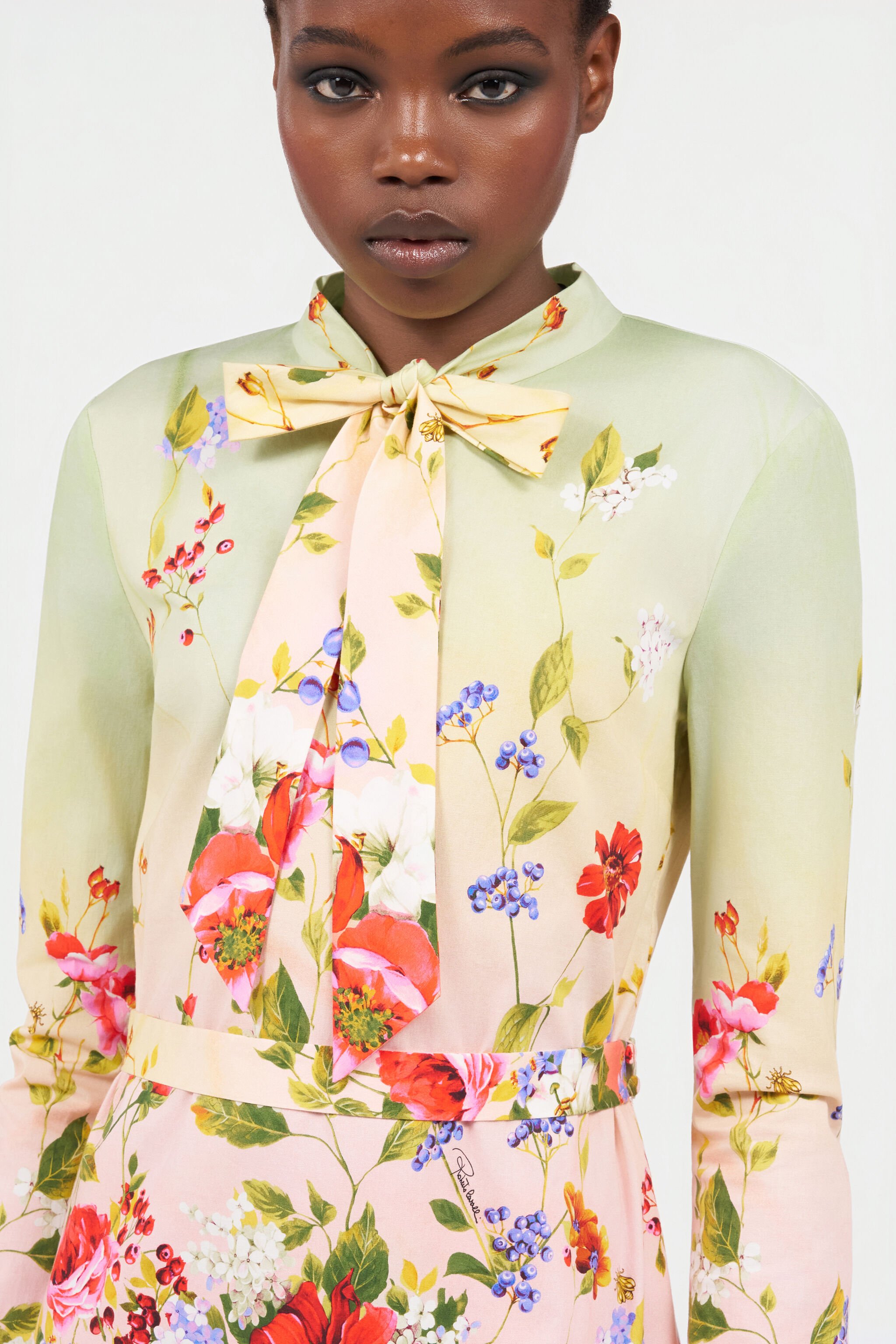 RC Mini Abito con Stampa Miami GREEN/FUCHSIA WQT104-3AR32