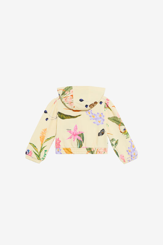 JU Felpa Gialla Con Cappuccio E Stampa Tropicale JU Felpa Gialla Con Cappuccio E Stampa Tropicale YELLOW VJT690-5OP32