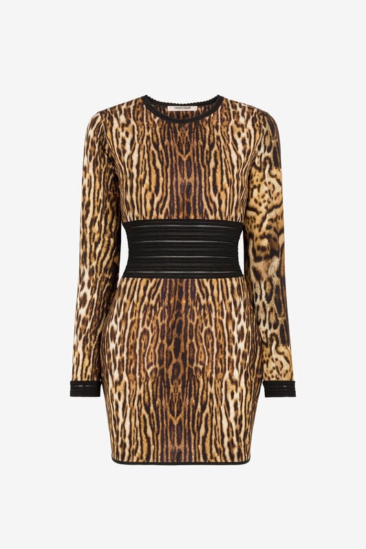 RC Ocelot-Print Mini Dress RC Ocelot-Print Mini Dress Light brown PKM106-MSE37