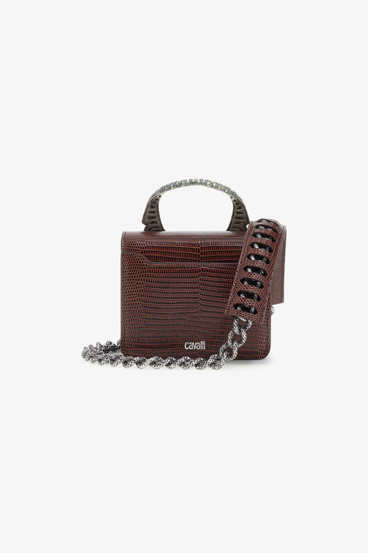 RC Borsa a spalla Roar piccola con tigri gioiello Marrone QKB025-PZ162