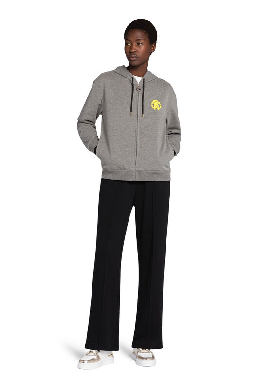 RC RC Monogram-Print Zip Hoodie RC RC Monogram-Print Zip Hoodie Gray JST67B-CF050