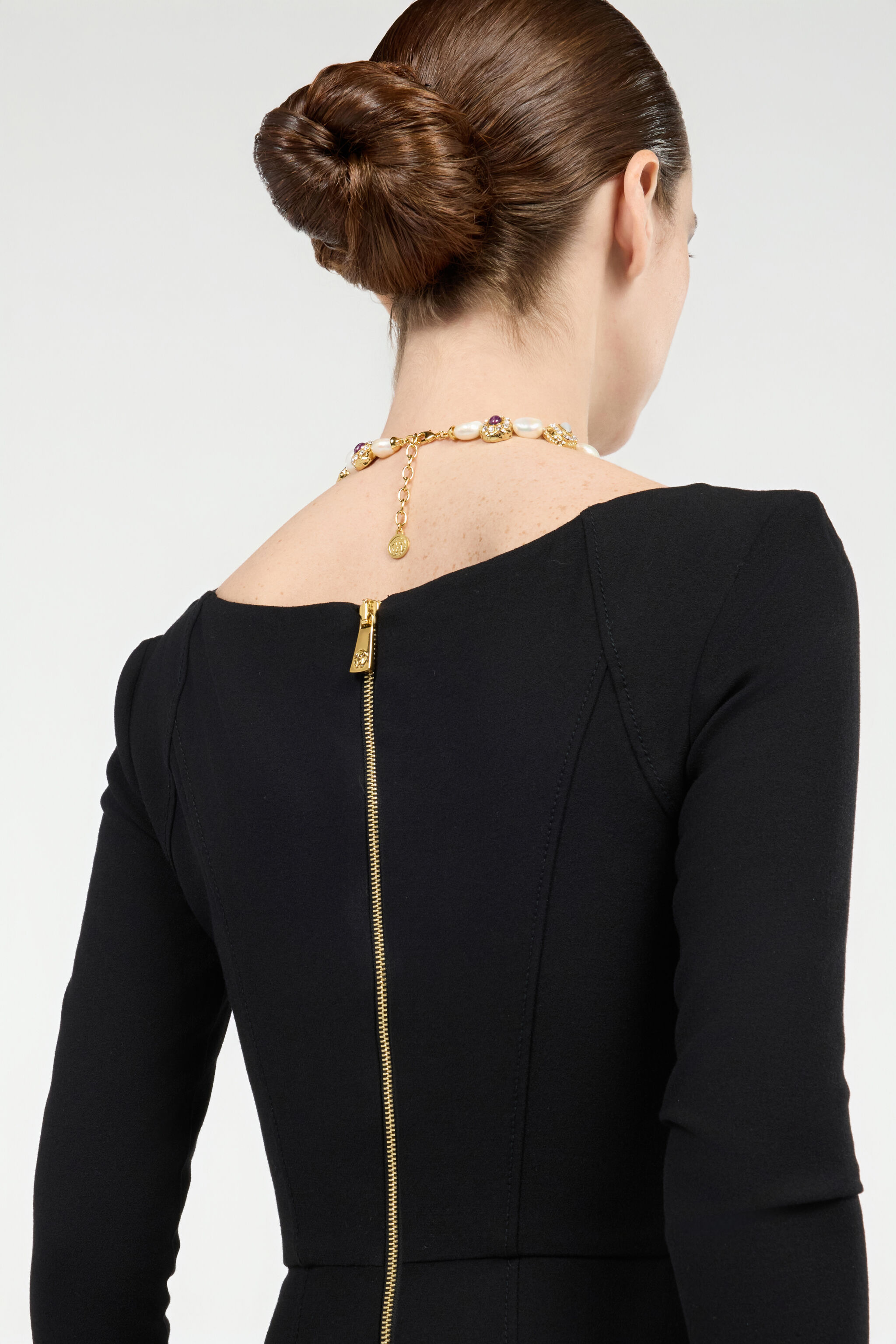RC Black Midi Dress with Slit Black VWT163-WP010