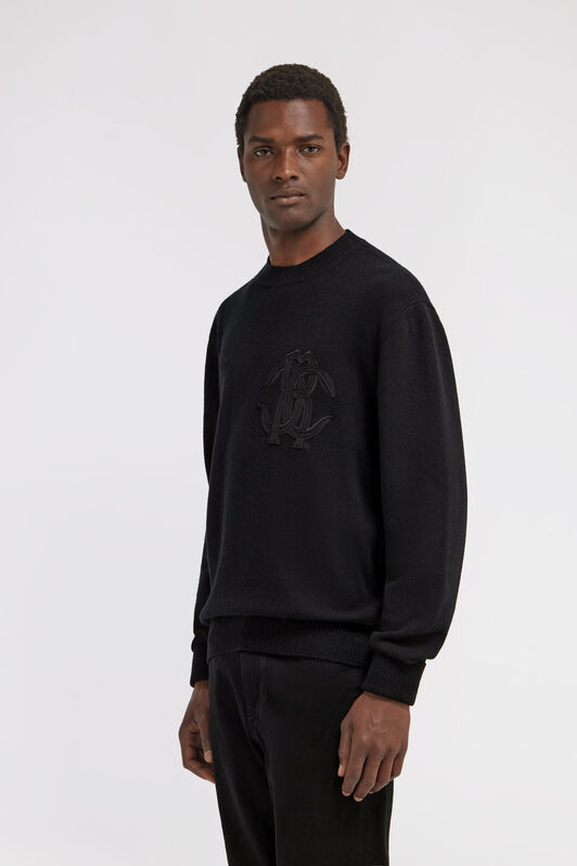 RC Embroidered Logo Sweater Black TRM607-MQ001