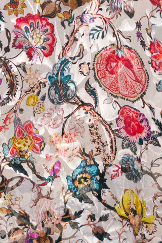 RC Blouse with Florentine Flowers Print BEIGE WQT712-HER29