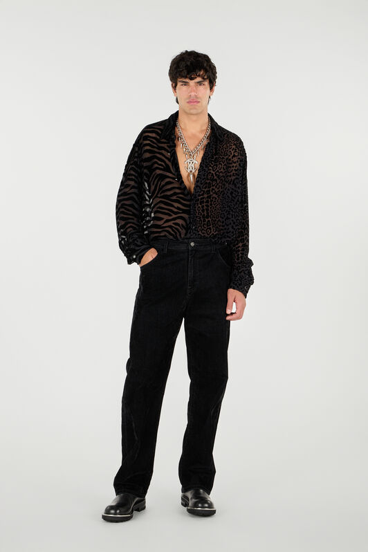 RC Animal Print Shirt Black TRT726-VL040