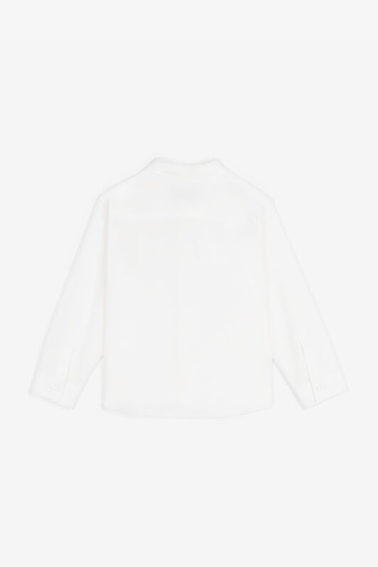 JU Camisa de algodón con Monograma RC bordado Blanco RJT70A-CH004