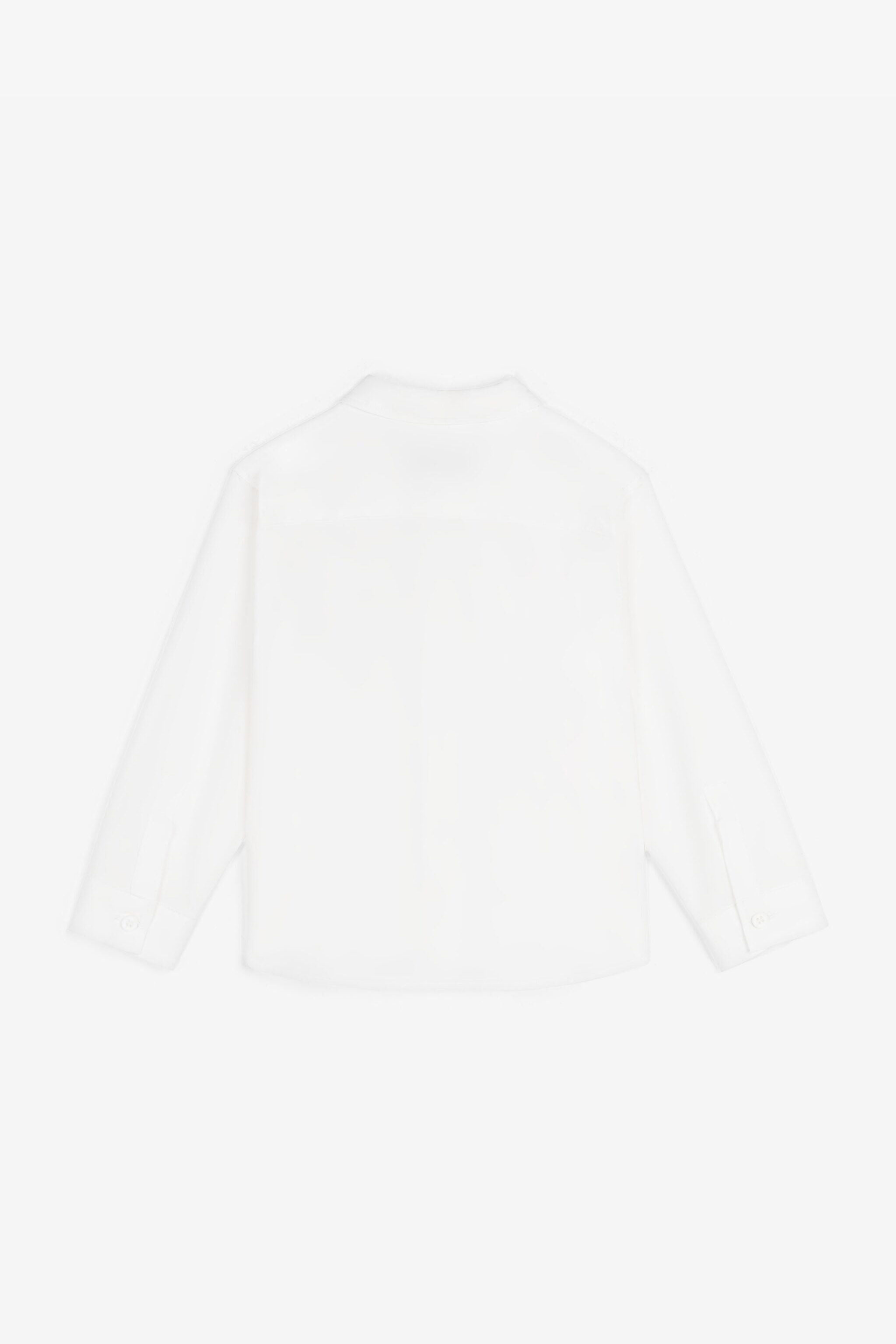 JU Camisa de algodón con Monograma RC bordado Blanco RJT70A-CH004