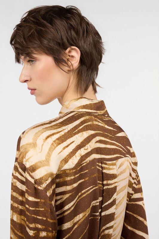 JC Natural Barb Print Shirt SABBIA WFT251-WF649