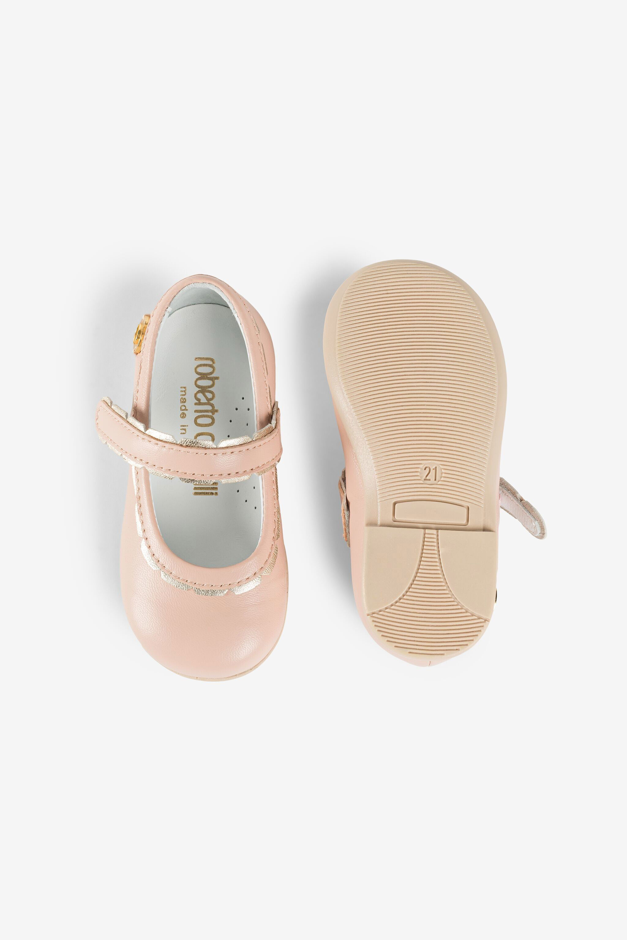 JU C Logo Mary Jane Shoes Pink OJS007-PN003