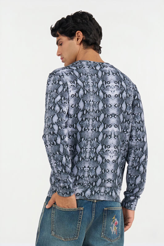 RC Python Print Sweatshirt BLACK QOT66D-FOR25