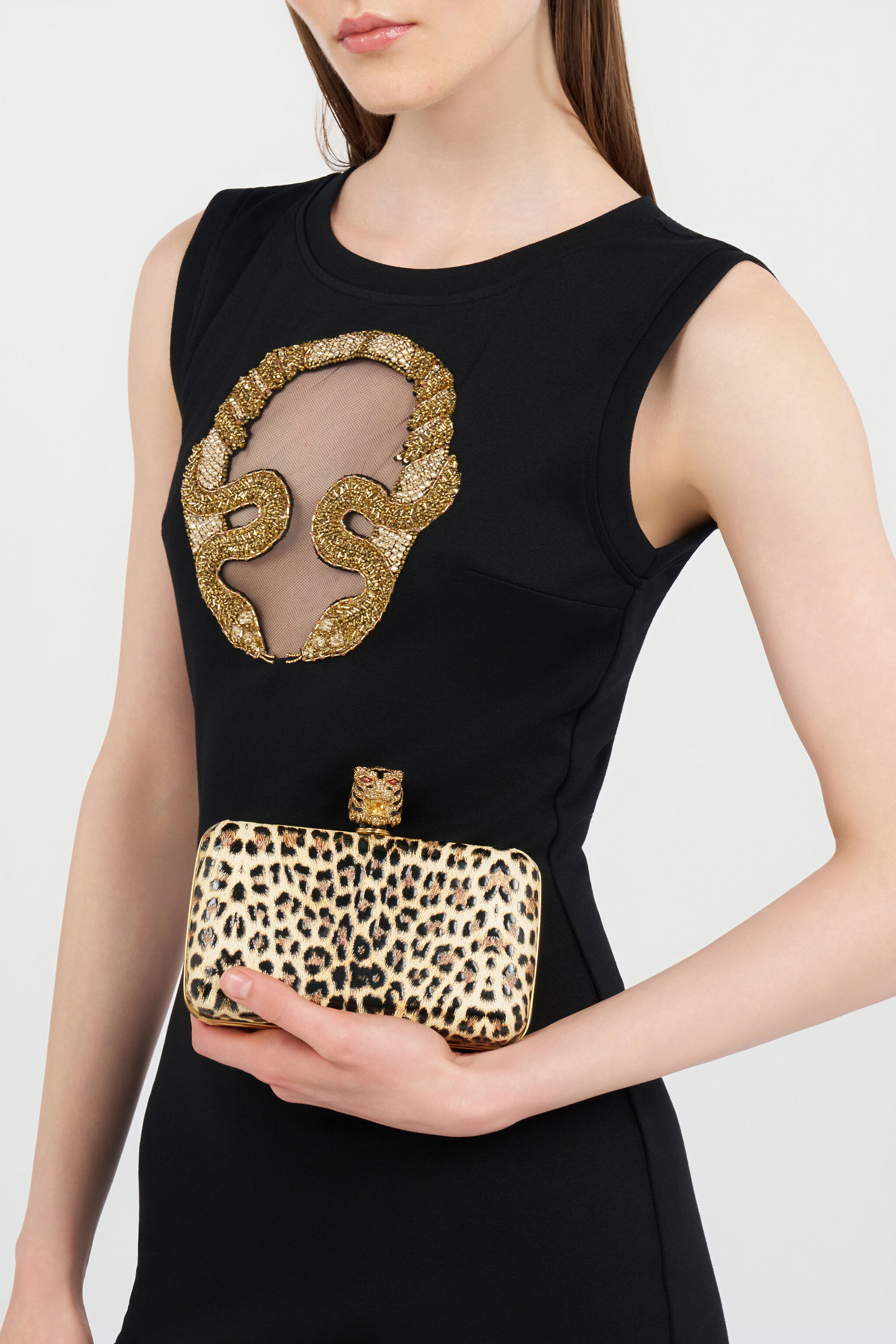 RC Bolso Pochette Roar con Estampado de Leopardo RC Bolso Pochette Roar con Estampado de Leopardo JAGUAR SKIN UKB014-PZS02