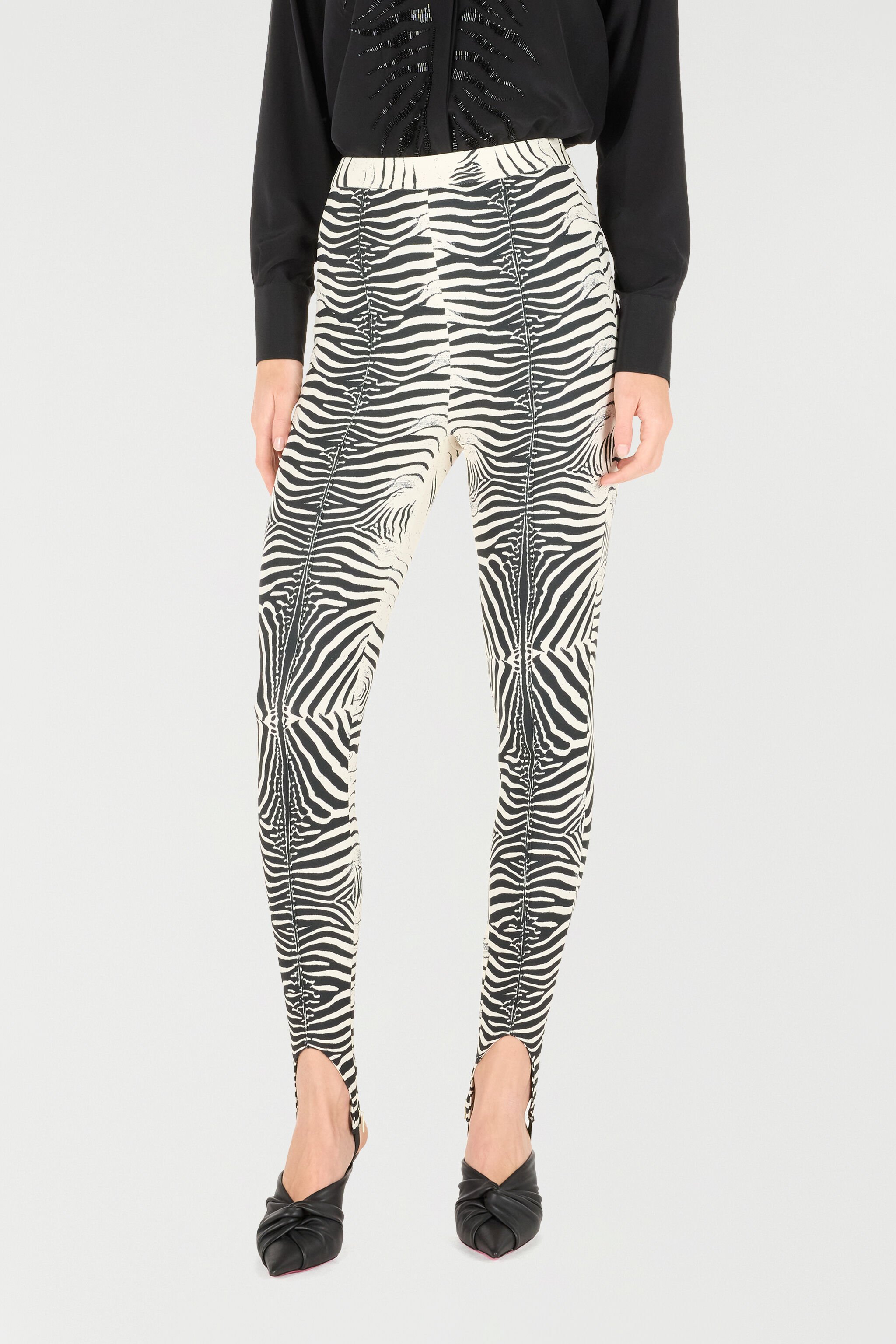 RC Zebra-Print Leggings Black/White UKT204-ORN49